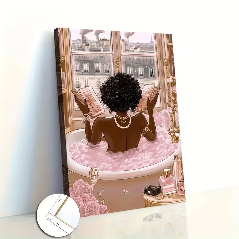 Black Elegant Sexy African Beautiful Woman Canvas Painting Print 24x36 decor - Image 4 of 4