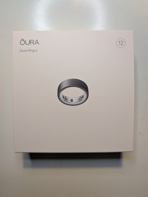 BRAND NEW Oura Ring 4 Smart Ring Stealth Size 12 Activity Tracker 4th Gen SEALED