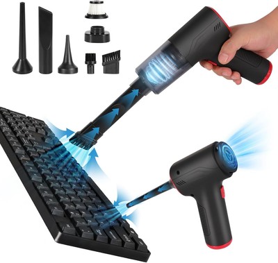 TOBTOS Computer Vacuum Cleaner, Blower and Vacuum 3-in-1, Rechargeable Electric 