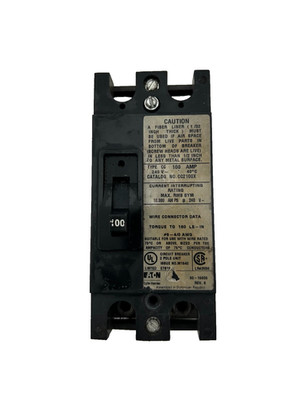 Eaton CC2100X Circuit Breaker 100A 2-Pole 240V