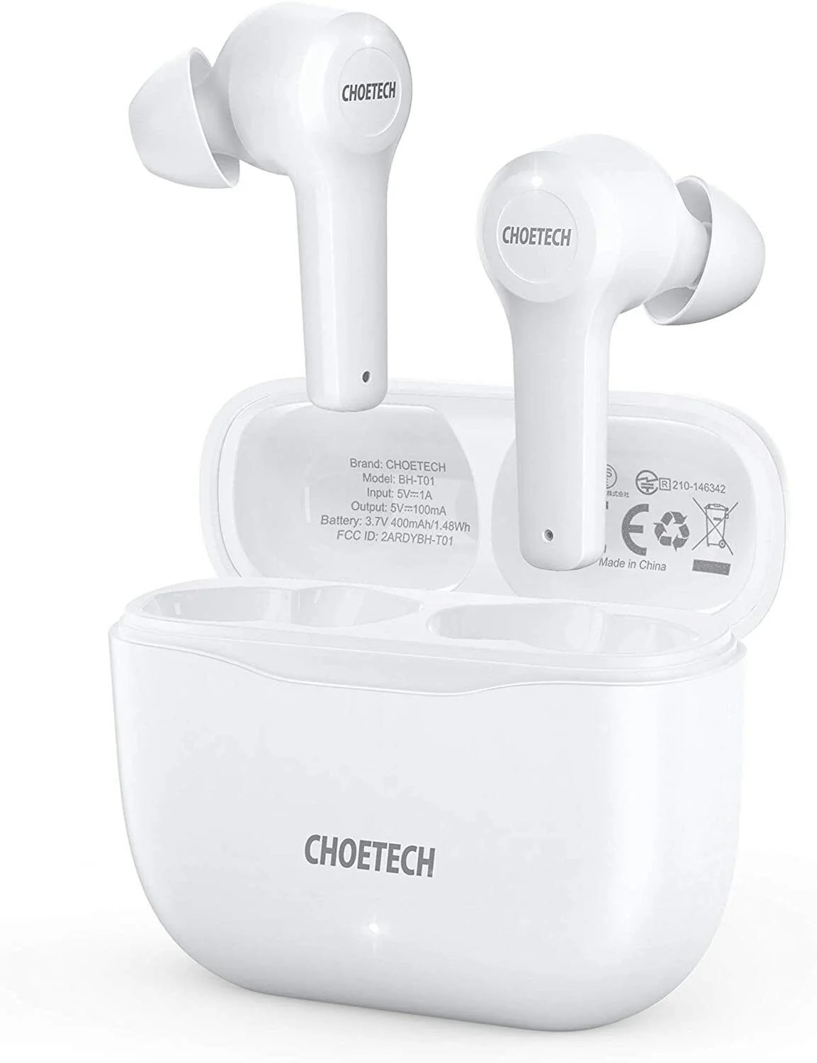 Écouteurs sans fil bluetooth contrôle tactile étanches IPX7 noir