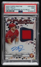 2023 Topps Pristine Popular Demand Relics Mike Trout PSA 9 MINT Auto g0d