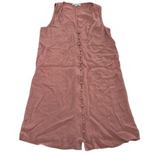 Madewell Dress Womens XS Pink Button Front Mini Boho Summer Casual