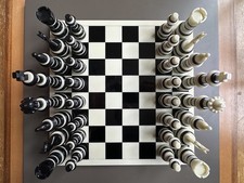Extremely Pretty Handcrafted Chess Set. Made With Shiny Acrylic. Original!
