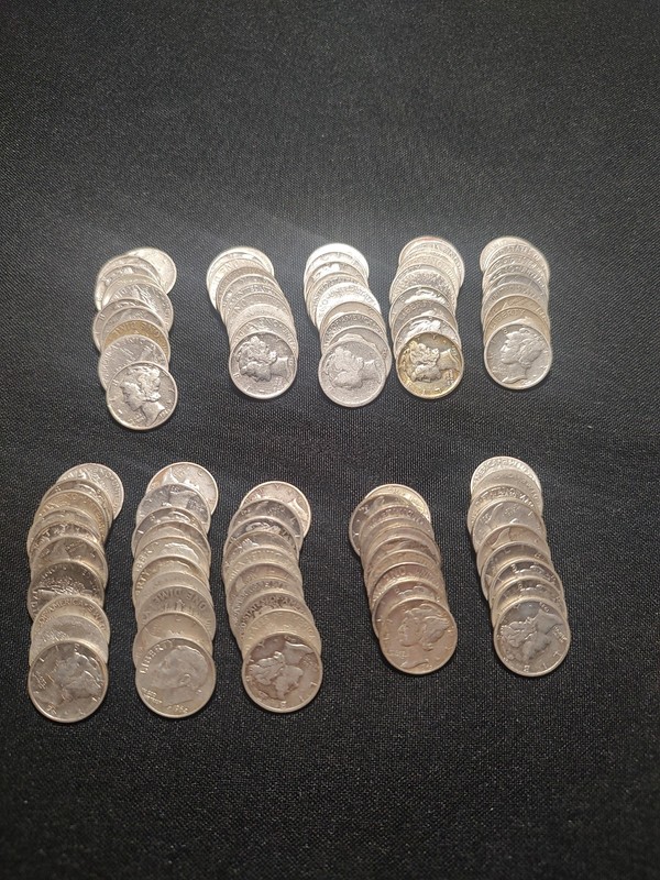 100 Unchecked Silver Dimes Mercury And Roosevelt