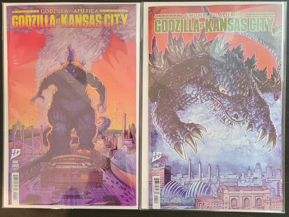 Godzilla vs. America: Godzilla vs. Kansas City #1, Lot, 2 Stnd. Cvrs, NM/Better