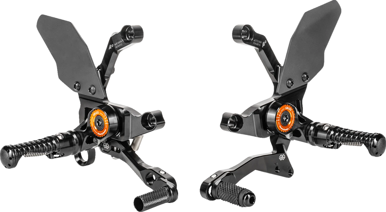 GILLES  MUE2 Footpeg  Rearset  Black   KTM 20-2022 1290 SUPER DUKE R MUE2-KT01-B