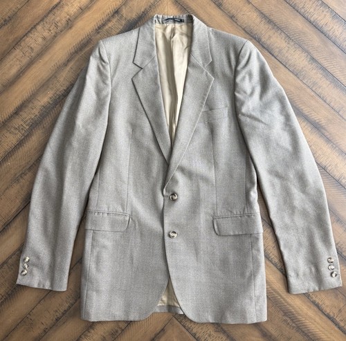 Saint Laurent, Giacca Blazer Yves Saint Laurent YSL Made in France Vintage Marrone Taglia 40