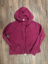 Vintage Zip Up Nike Hoodie with Dark Grey Accents Size XL Women  s 90s