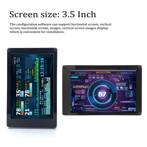 3.5inch IPS Dual USB Secondary LED Display Screen AIDA64 Monitor 360° Universal - Afbeelding 7 van 10
