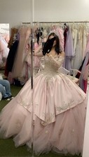 Pink Quince Dress With Crown