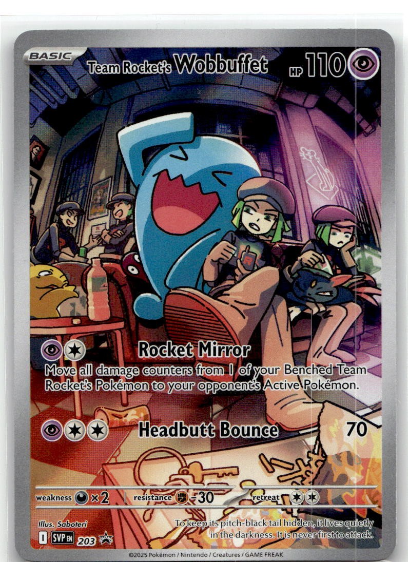 Pokemon Team Rocket's Wobbuffet - SV: Scarlet & Violet Promo Cards - Holofoil NM