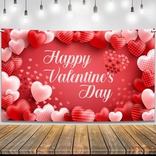 , Happy Valentines Day Banner - XtraLarge 72x44 Inch  Happy Valentines Day B...