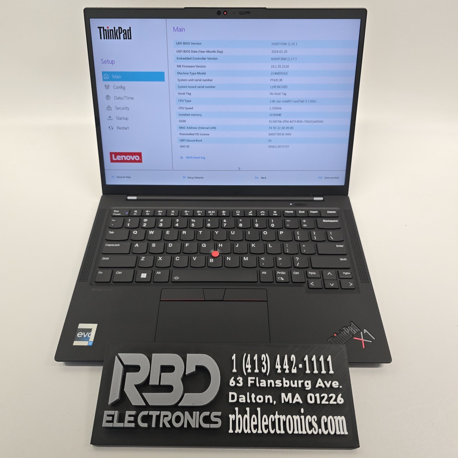 Lenovo ThinkPad X1, 14-Inch Laptop, with Intel Core i7 13th Gen., No OS