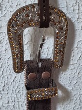 NEW Bejeweled Women's Western Leather Belt