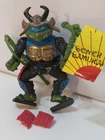 Vtg TMNT Leo the Sewer Samurai-Belt-Knee/Arm Shields-Sewer Flag-Sword in Sheath