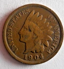 1904 UNITED STATES PENNY - INDIAN HEAD - RARE DATE - Great Coin - Lot #Y21