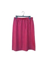 Southern Lady VTG Red Striped Skirt SIZE 16 Vintage Pull-on Made In USA