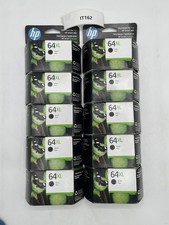 HP 64XL High Yield Black Original Ink Cartridges 10-Pack NEW 03/2026