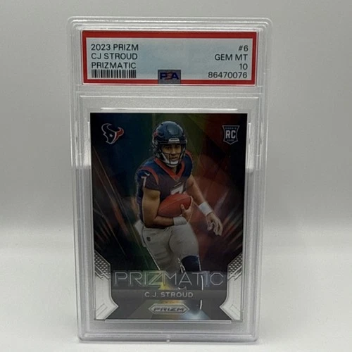 Panini 2023 Prizm Prizmatic C.J. Stroud Rookie #6 PSA 10 Houston Texans