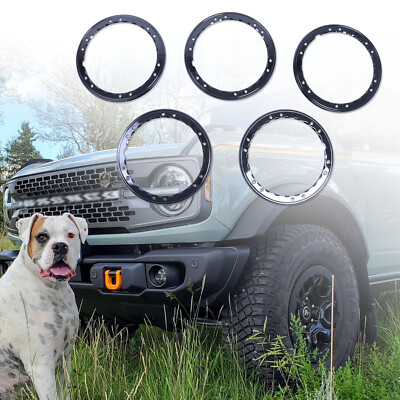 1P for Ford Bronco 2021-2025 Bead Lock Wheel Trim Ring Kit Sasquatch Package