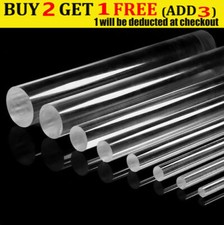 500mm Clear Acrylic Solid Round Rod PMMA Lucite Plastic Bar Rods Dia.3-30mm
