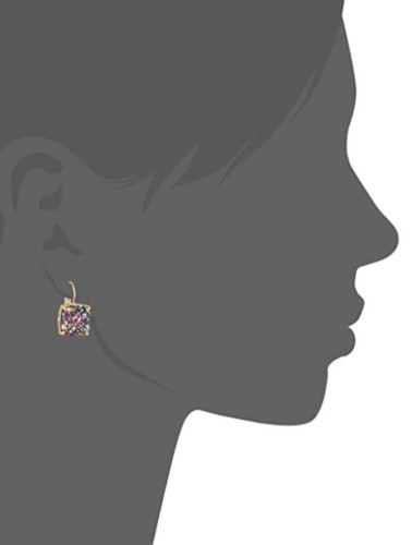 Kate Spade Damen Multicolor Glitzer Gold Edelstahl Quadrat Ohrhänger - Bild 2 von 6