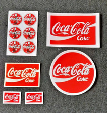 Coca- cola COKE vinyl graphics Stickers x 11 Large ideal fridge Retro styling