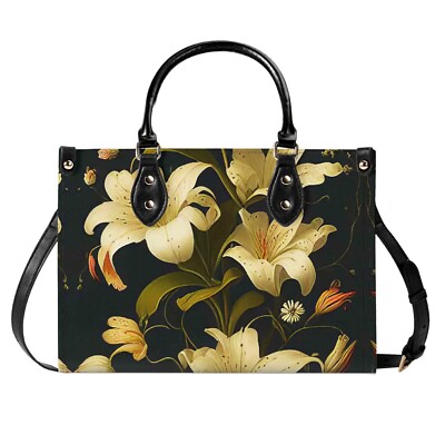Freesia Genuine Leather Handbag Pocketbook Shoulder Bag Tote Rococo Wedding Gift