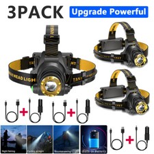 Super Bright 9900000LM LED Headlamp Rechargeable Headlight Flashlight Head Torch