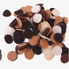 Cocoa Cream Delightful Felt Circles - 300pc Set in Brown Camel Shade, Perfect fo