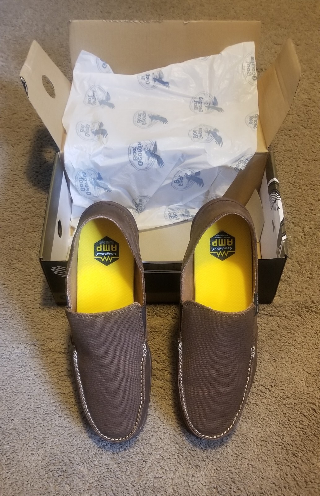 GEORGIA BOOT MENS CEDAR FALLS DRIVING MOCS SIZE 14W GB00339