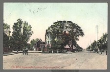 Vintage postcard Old Road and Connaught Avenue, Frinton-on-Sea. pmk R.S.O 1906