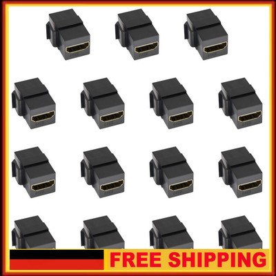 Female To Female Keystone HDMI-Compatible for Wall Plate Outlet Panel (Black)