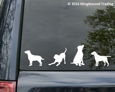 Set of 4 Labrador Retriever Dog Vinyl Stickers  Lab  Puppy Die Cut Decals