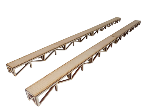 4 x 28cms Carriage Maintenance Wooden Platforms OO Gauge 1:76 scale Railway Kit - Picture 5 of 13