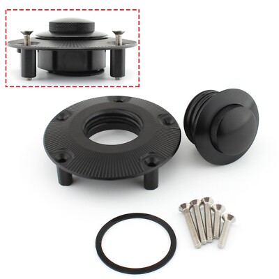 Black Flush Mount Pop Up Vent Fuel Tank Gas Cap FIt for Harley X350 2023