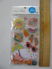 Recollections Dimensional Stickers HELLO SUMMER 16 Pieces NIP