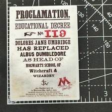 Harry Potter PROCLAMATION No. 119 - HP Decal Vinyl Sticker Bomb Poster Magic