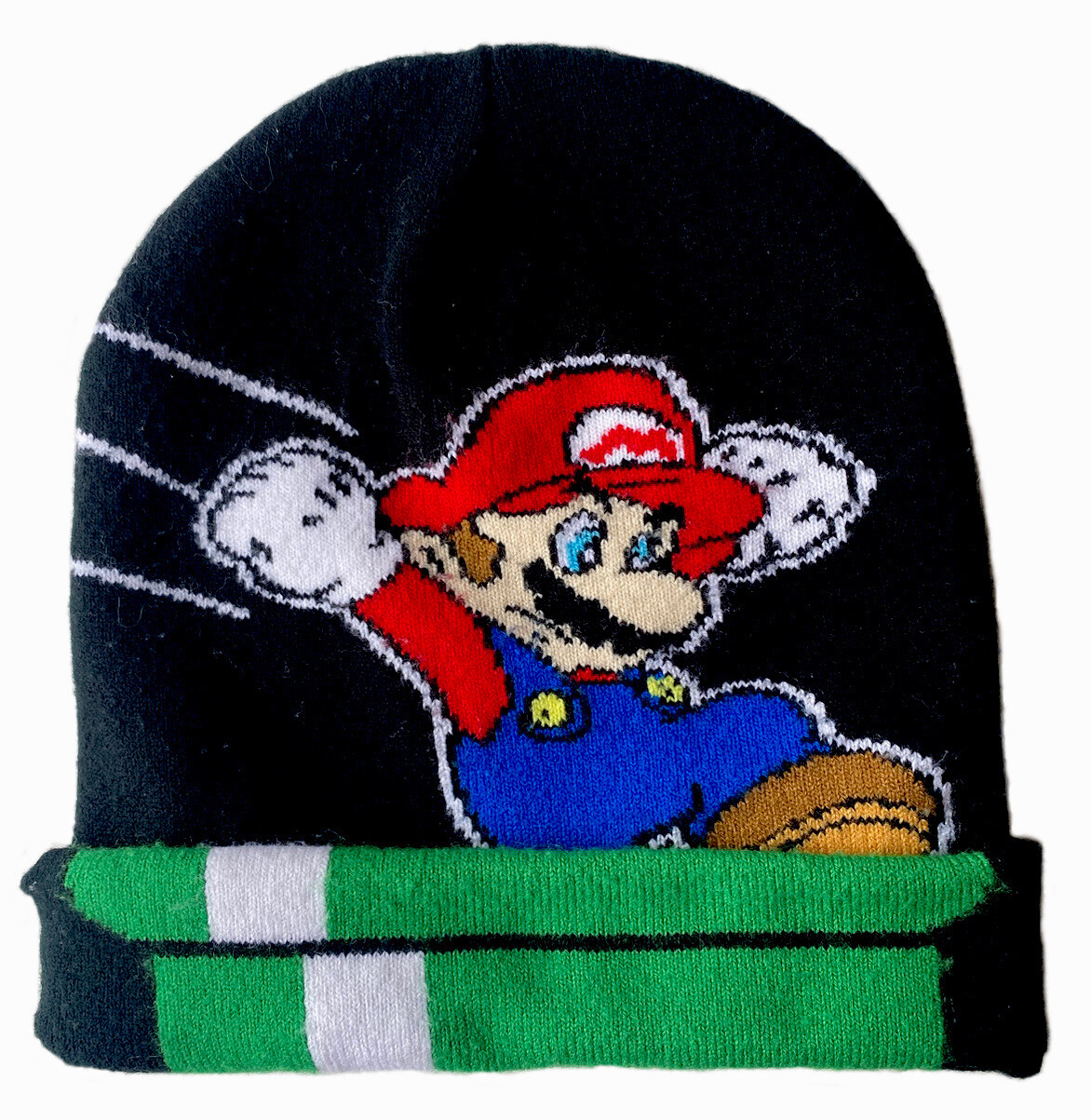 Beanie Super Mario Bros Nintendo Mario black hat-image