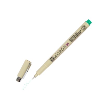 XSDK01-29 Sakura Pigma Micron 01 Marker Pen, 0.25mm Tip, Green, Pack of 6