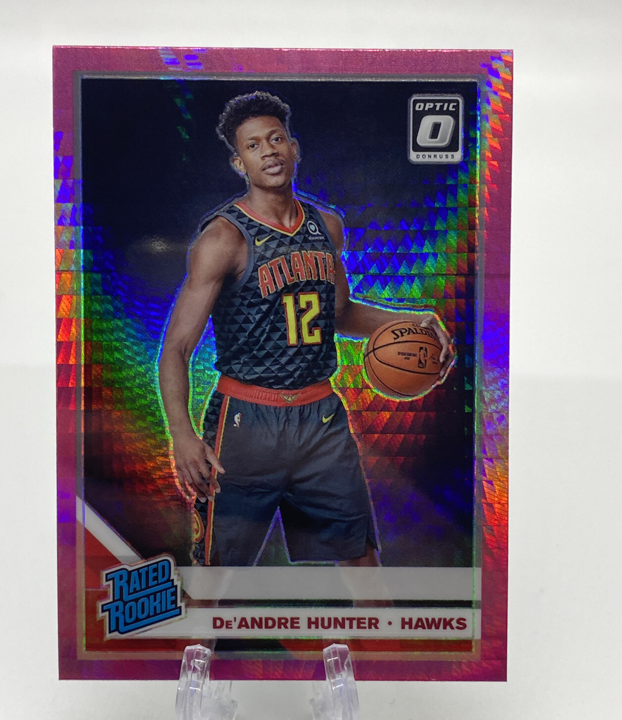 De’Andre Hunter 2019-20 Panini Donruss Optic Basketball Hyper Pink Prizm RC #198