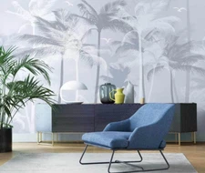 3D Tropical Palm Tree Self-adhesive Removeable Wallpaper Wall Mural Sticker 142