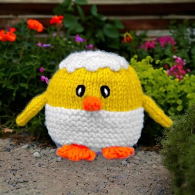 STRICKANLEITUNG - Ostern Chirpy das Küken orange Hülle / 9 cm Huhn Spielzeug