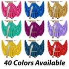 TMS Satin Slit Full Circle Skirt Belly Dance Gypsy Tribal Jupe Panel Oriental