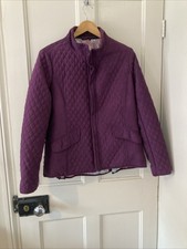 Hoggs Of Fife Ladies Quilted Jacket 12 Purple