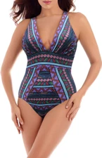 Miraclesuit Multicolor Odyssey One Piece Swimsuit Women's Size 10 L38052