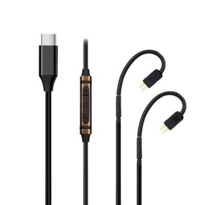 USBC TYPEC Audio Cable with Mic For Westone UE18 UE18PRO ES5 ES3 0.78mm 2pin