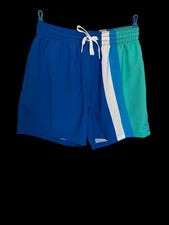 CHUBBIES The Racers 7' Swim Trunks Men’s Blue Stripes Pockets Lined Size Small