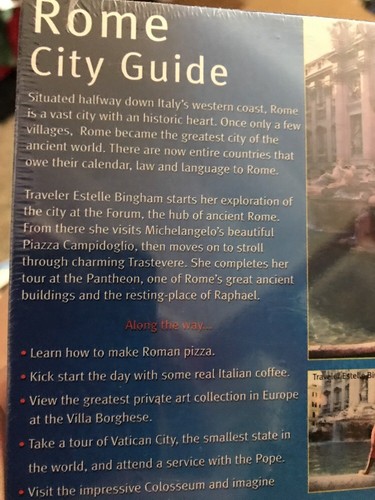 Pilot Guides Presents: Rome City Guide (Globe Trekker) Sealed VHS 2009 - Picture 3 of 5